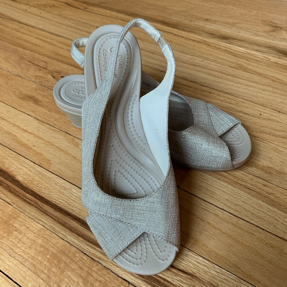 Crocs wedges.